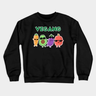 Vegan Gang Cute Plant Based Diet Club Crewneck Sweatshirt